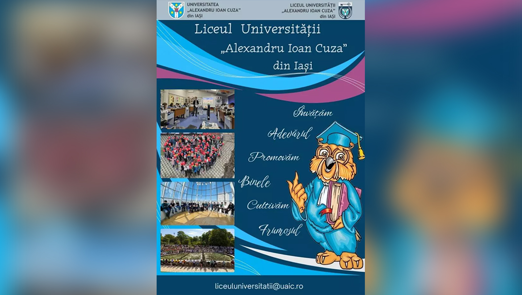 Liceul Universității „Alexandru Ioan Cuza” din Iași organizează înscrieri pentru etapa de transfer