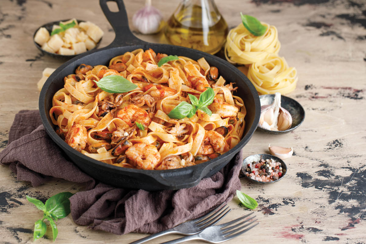 Rețeta de paste tagliatelle cu fructe de mare! Iată cum le poți face chiar la tine acasă!