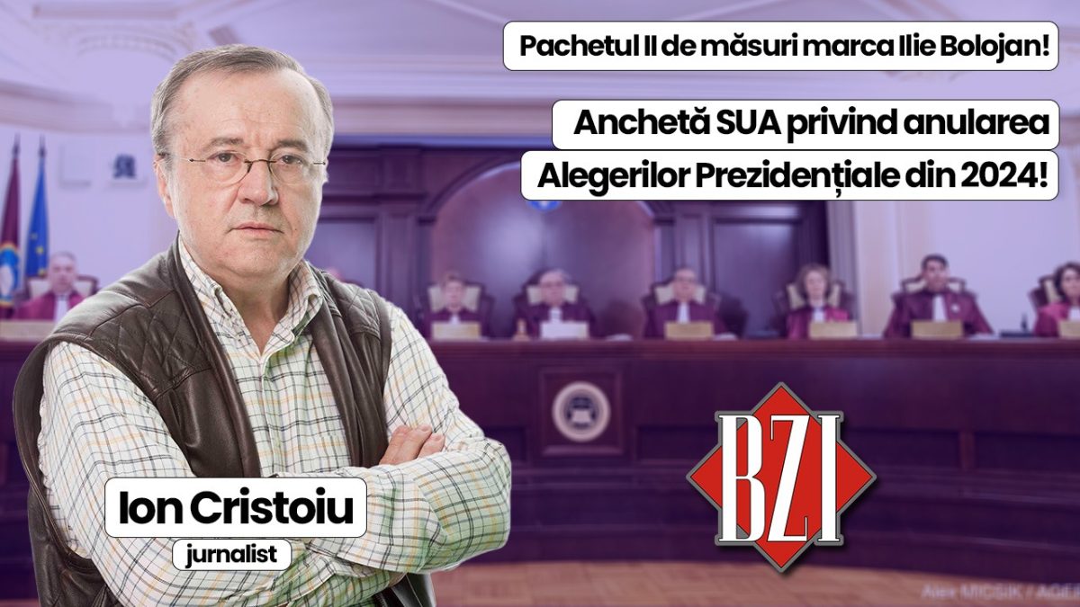 Talk-show special BZI LIVE alături de maestrul Ion Cristoiu, celebrul jurnalist! Toate subiectele fierbinți și scandaloase, într-un dialog fără menajamente și aranjamente