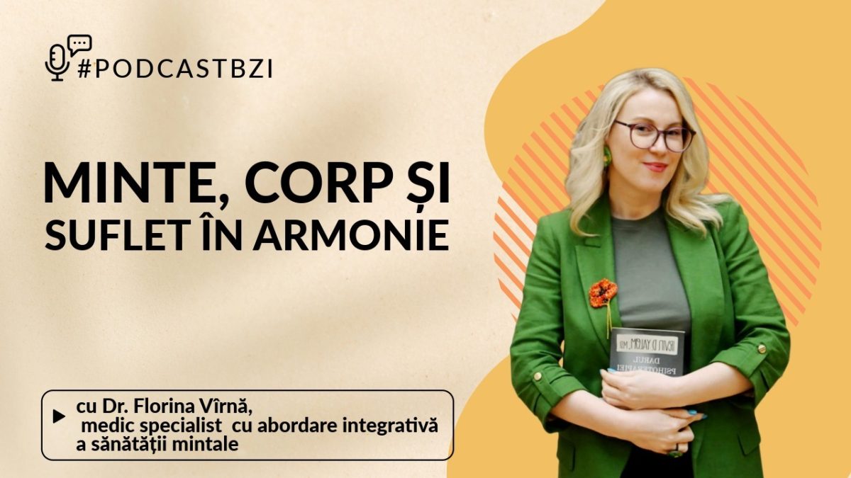 LIVE VIDEO – Dr. Florina Vîrnă, medic specialist psihiatru, vorbește la PodcastBZI despre sănătatea mintală