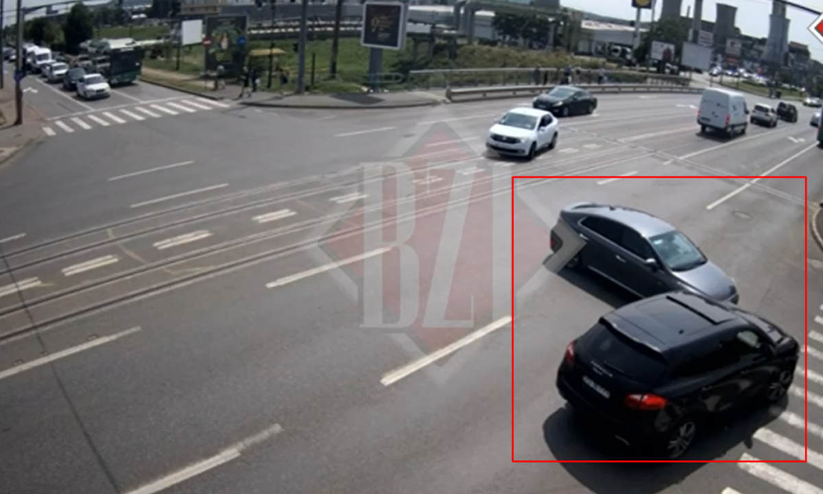 Momentul producerii accidentului rutier din Tudor Vladimirescu, surprins de camerele de supraveghere. Iată care șofer nu a acordat prioritate