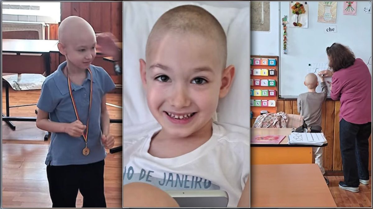Un copil de 8 ani i-a uimit pe medicii ieșeni! Iustin Toia a fost diagnosticat cu o tumoră cerebrală de 4 cm, dar nu a vrut să renunțe în niciun chip la școală. Băiatul a terminat clasa I cu FB pe linie