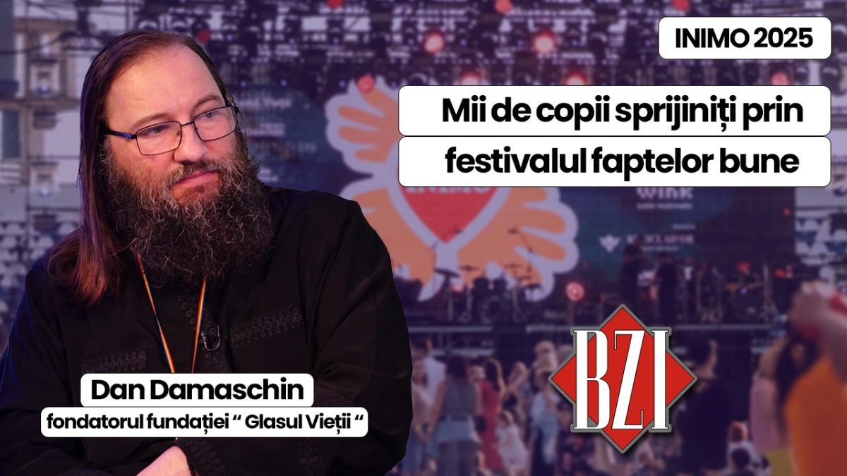 LIVE VIDEO – INIMO 2025, festivalul faptelor bune, organizat de părintele Dan Damaschin, în perioada 30 și 31 august, în Piața Palatului Culturii din Iași . Aflăm detalii în emisiunea BZI LIVE