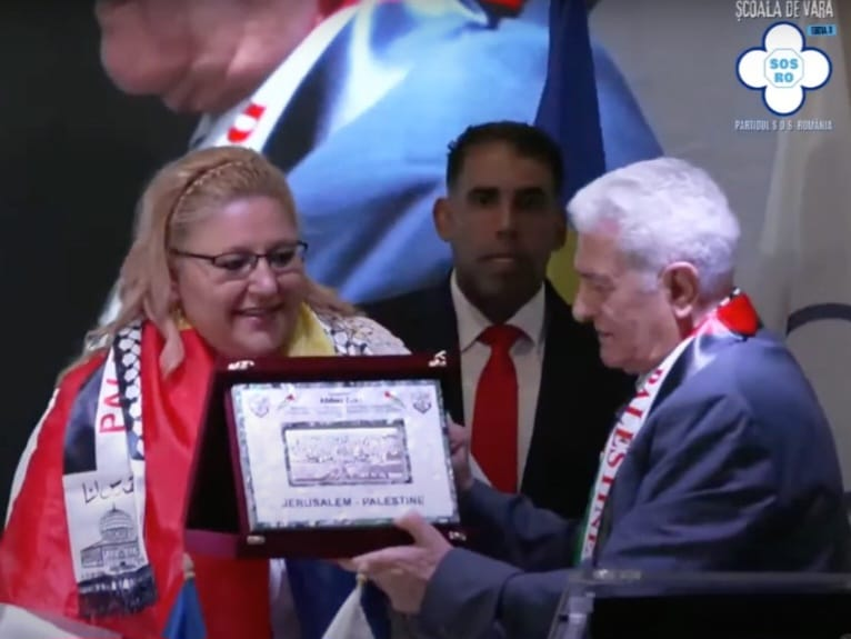 Diana Iovanovici-Șoșoacă, decorată cu Ordinul Onorific al Statului Palestina