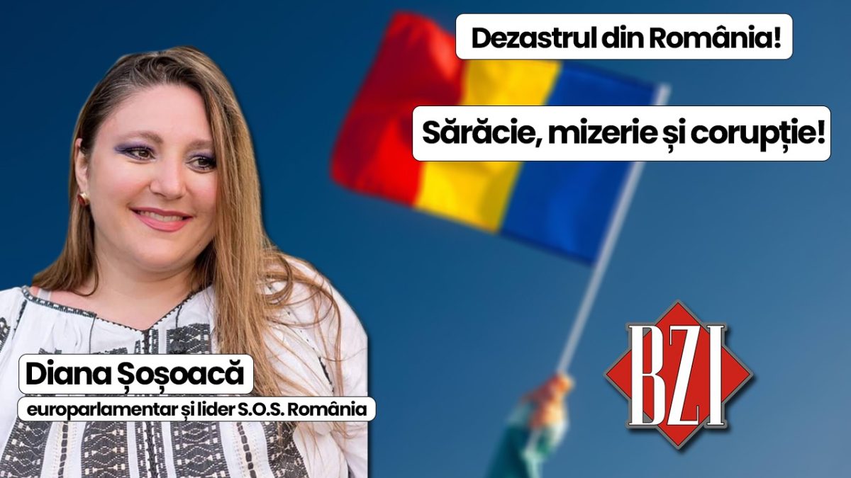 Super talk-show săptămânal special permanent BZI LIVE alături de președintele S.O.S. România, europarlamentarul Diana Șoșoacă! Analiză și declarații de senzație despre adevărata situație din țară si întreaga lume