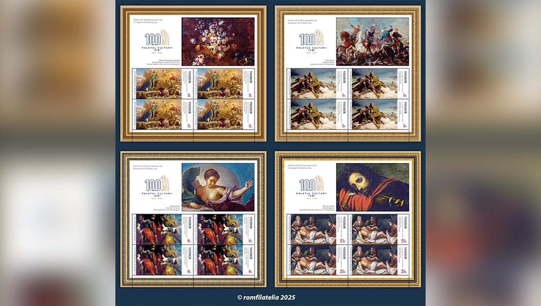 Romfilatelia lansează o emisiune de mărci poștale dedicată Galeriei de Artă Europeană din Iași
