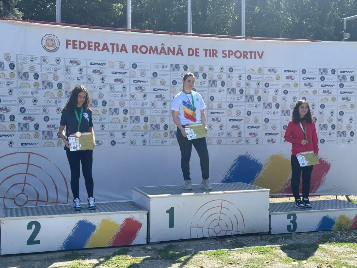 Politehnica Iași, podium de aur la tir sportiv. Evelina Spiescu își face cadou 5 titluri naționale la 18 ani