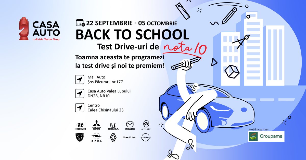 Casa Auto Iași dă startul evenimentului „Back to School” – Ediția a IV-a