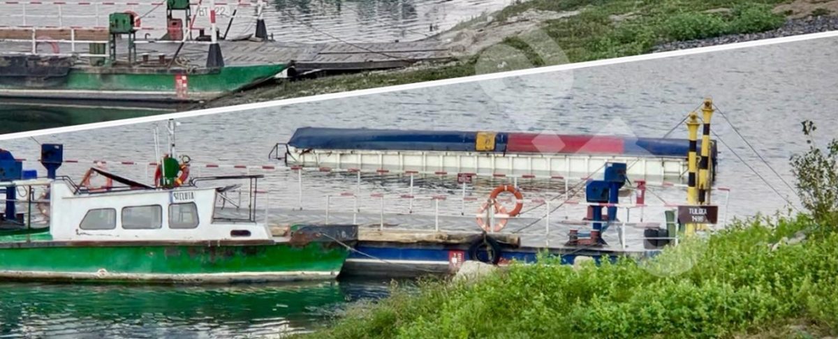 Un bac s-a scufundat în Dunăre, cu tot cu un camion. Oamenii din zonă acuză ilegalități