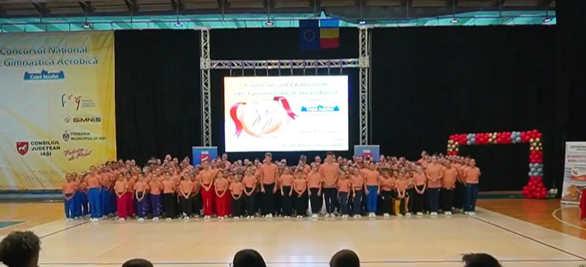 Moment artistic deosebit la Iași. Ieșenii se bucură de Concursul Național de Gimnastică Aerobică – Cupa Iașului