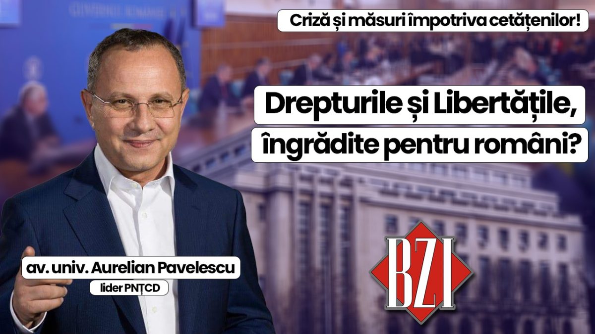 Analiză politică națională specială BZI LIVE alături de av. univ. Aurelian Pavelescu, lider PNȚCD. Despre încălcarea flagrantă a Constituției, „vânzarea” resurselor naturale, măsuri anti-români și pericolele externe