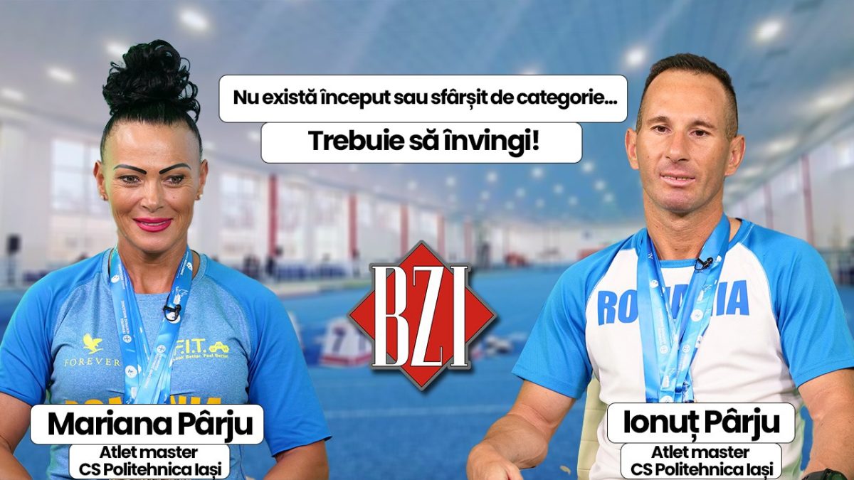 LIVE VIDEO – Nu există început sau sfârșit de categorie…Trebuie să învingi! Despre mentalitatea de campion discută Mariana și Ionuț Pârju, atleți master, la BZI LIVE