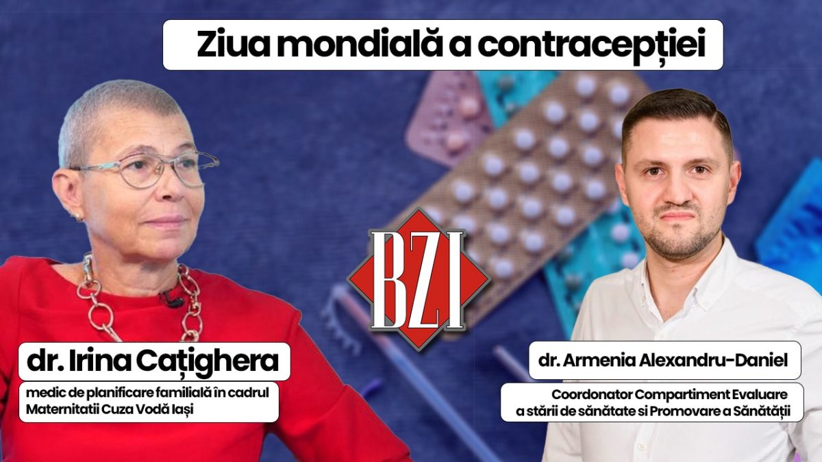 LIVE VIDEO – Ziua Mondială a Contracepţiei cu dr. Armenia Alexandru-Daniel, Coordonator Compartiment Evaluare a stării de sănătate și Promovare a Sănătății și dr. Irina Cațighera, medic de planificare familială în cadrul Maternitatii Cuza Vodă Iași, la BZI LIVE
