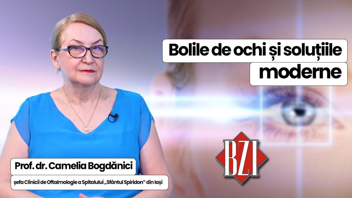 LIVE VIDEO – Bolile de ochi și soluțiile moderne la emisiunea de sănătate BZI LIVE, cu prof. dr. Camelia Bogdănici, șefa Clinicii de Oftalmologie a Spitalului „Sfântul Spiridon” din Iași