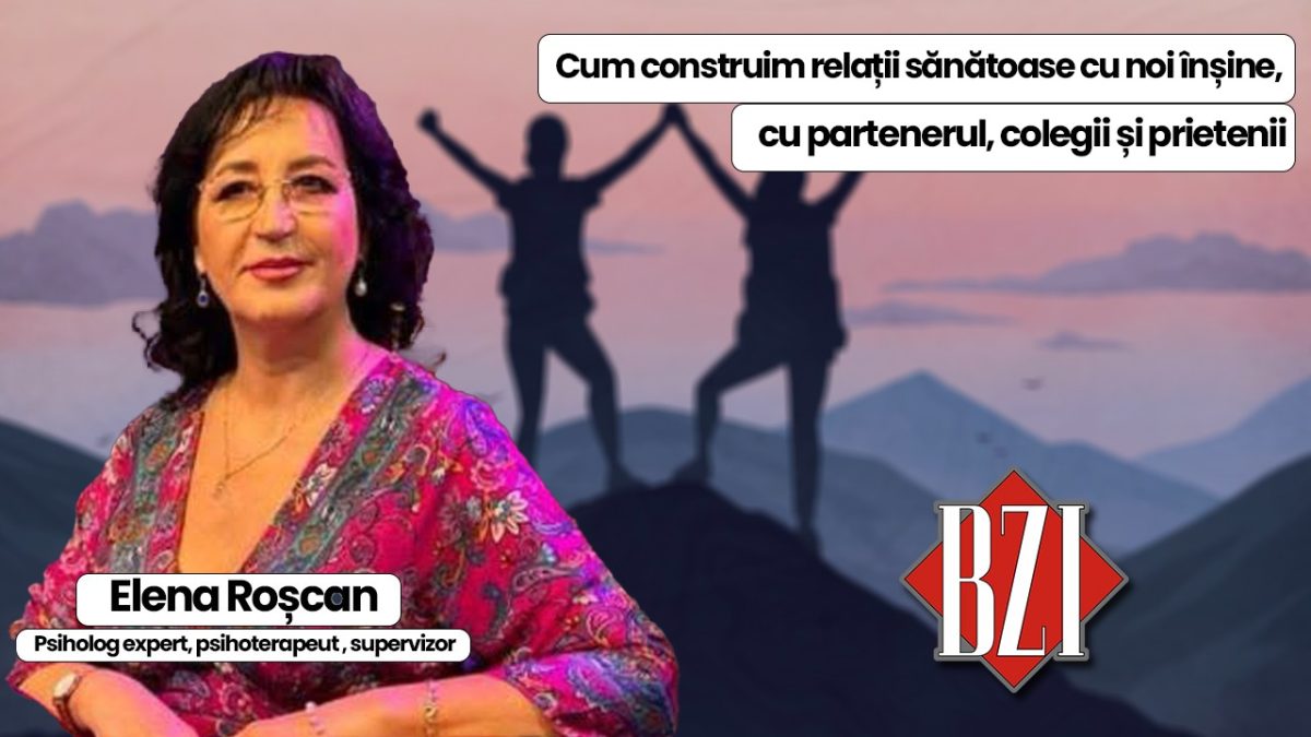 LIVE VIDEO – Relațiile sunt fundamentul vieții noastre, fie că vorbim despre cuplu, familie, prietenii sau mediul profesional. Aflăm secretele relaționării de la Elena Roșcan, psiholog expert, psihoterapeut și supervizor, la emisiunea de sănătate BZI LIVE