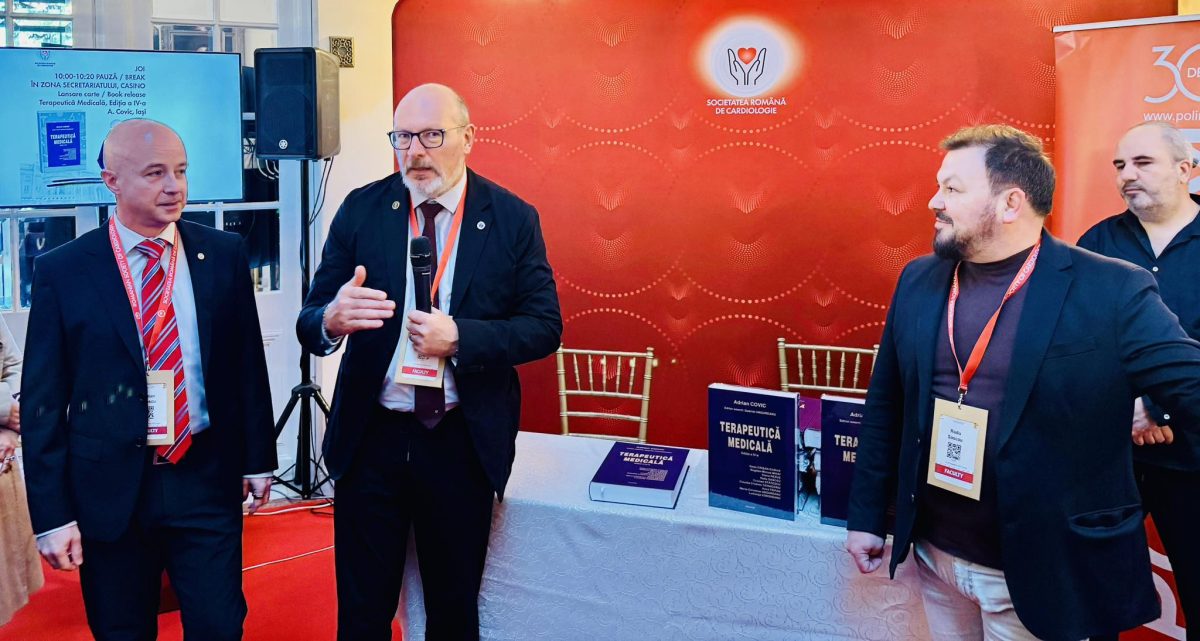 Lansare de succes la Congresul Național al Societății Române de Cardiologie de la Sinaia! Prof. dr. Adrian Covic a prezentat ediția a IV-a a Tratatului de Terapeutică Medicală