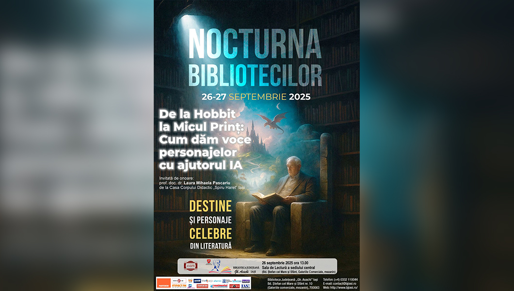 Evenimentul cultural anual Nocturna Bibliotecilor 2025, ediția a XVI-a, organizat la Iași