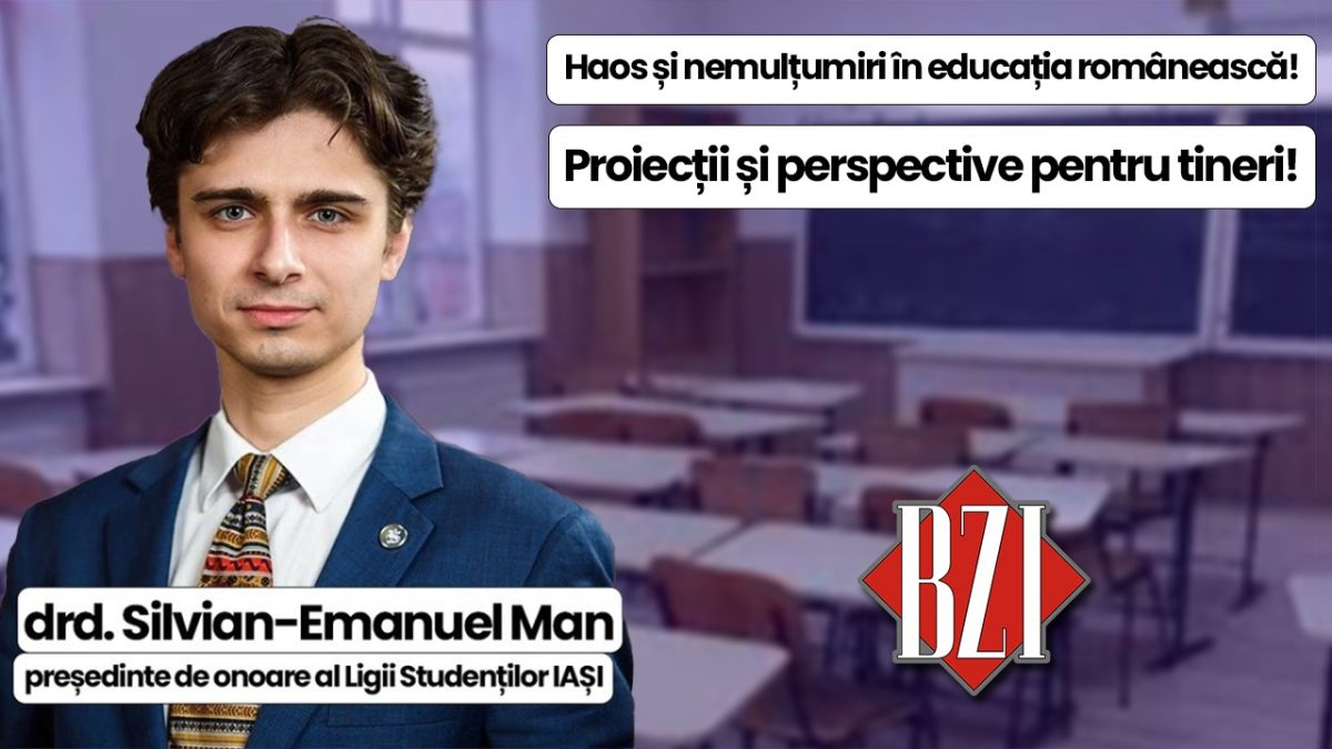 Top-dezbatere educațională, academică și de interes pentru tineri și studenți în Studioul BZI LIVE alături de drd. Silvian-Emanuel Man, președinte de onoare al LS IAȘI! Despre măsurile controversate luate de ministrul Daniel David, realități universitare, proiecții și proiecte pentru noua generație