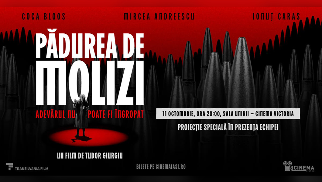 Adevărul nu poate fi îngropat. Regizorul Tudor Giurgiu și actorul Mircea Andreescu vin la Iași pentru premiera filmului Pădurea de molizi