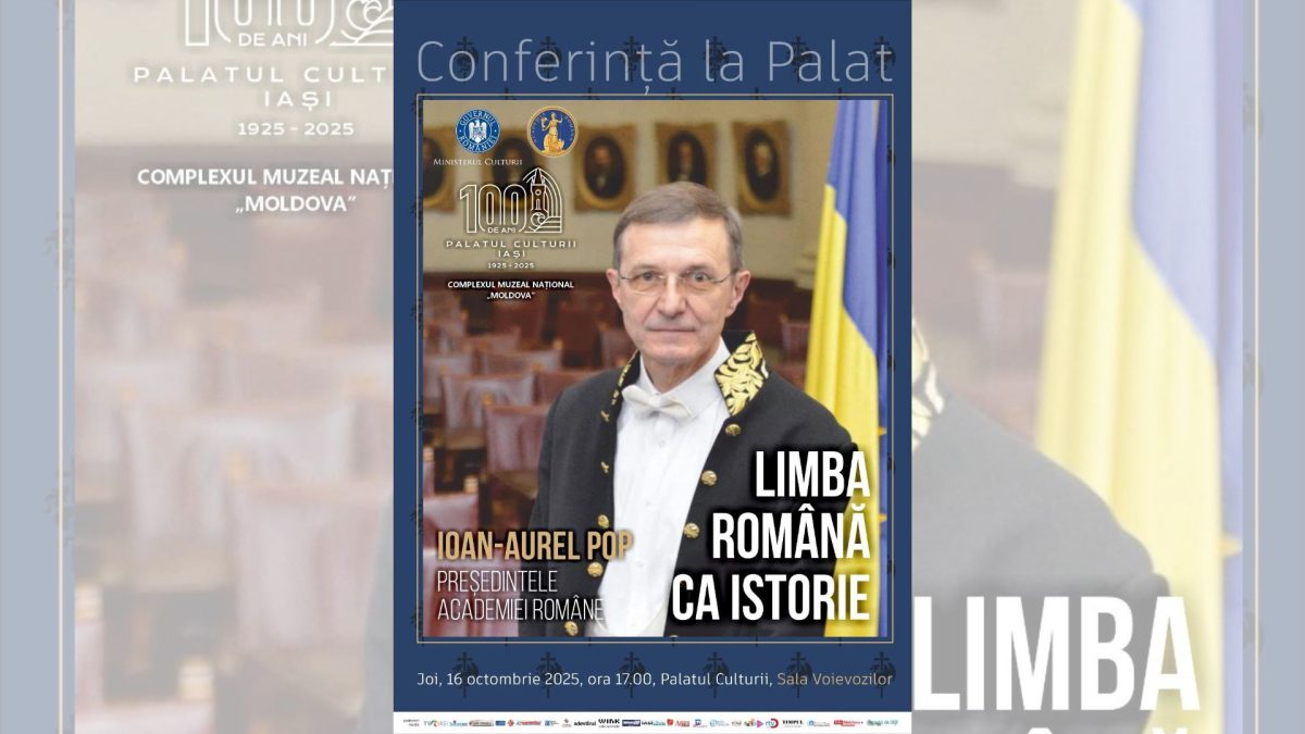 Conferință la Palat: „Limba română ca istorie”, susținută de Acad. Ioan-Aurel Pop, președintele Academiei Române