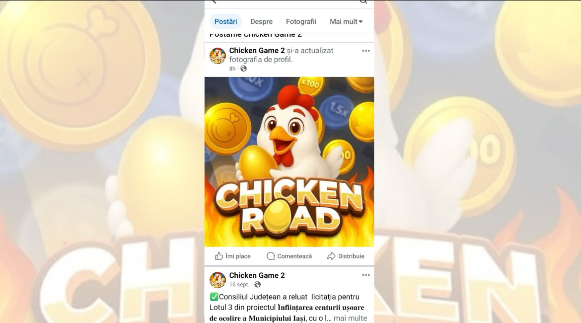 Pagina de Facebook a Consiliului Județean Iași a fost spartă și redenumită în Chicken Game 2 – UPDATE