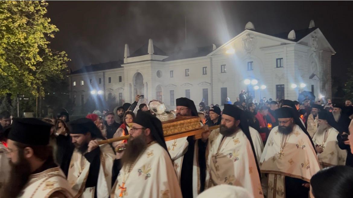 Moaștele Sfântului Grigorie Palama au ajuns la Catedrala Mitropolitană din Iași