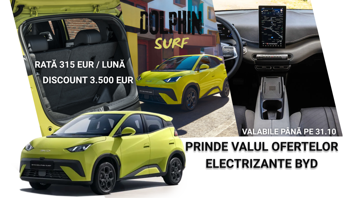 Profită de valul ofertelor electrizante BYD Dolphin Surf