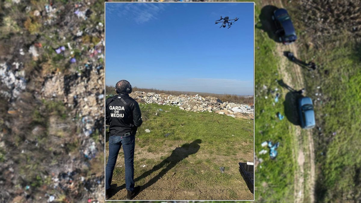 Au ajuns dronele la comisarii de mediu. Ieșenii care aruncă ilegal gunoiul sunt filmați și primesc amenzile acasă