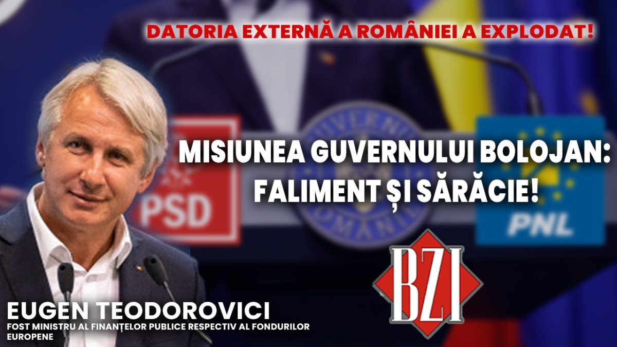 Emisiune BZI LIVE cu invitatul permanent Eugen Teodorovici, fost ministru al Finanțelor publice respectiv Fondurilor europene