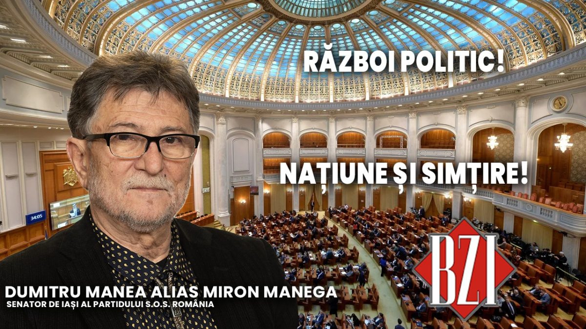 Ediție BZI LIVE alături de Dumitru Manea alias Miron Manega, senator de Iași al Partidului S.O.S. România
