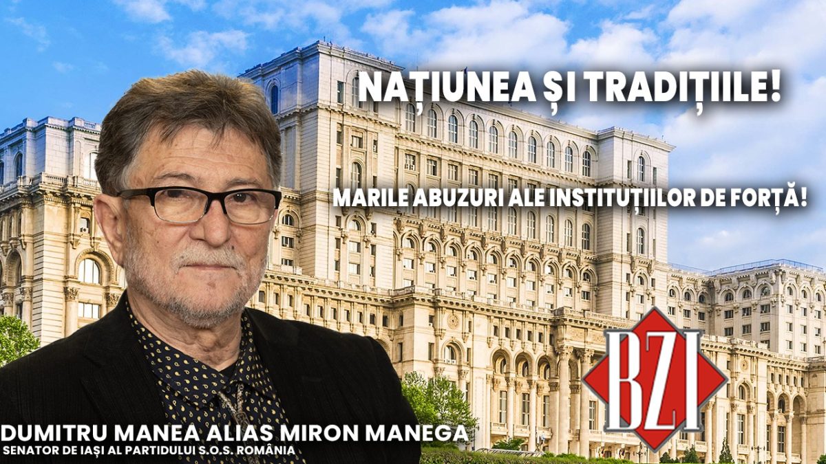Emisiune BZI LIVE alături de Dumitru Manea alias Miron Manega, senator de Iași al Partidului S.O.S. România