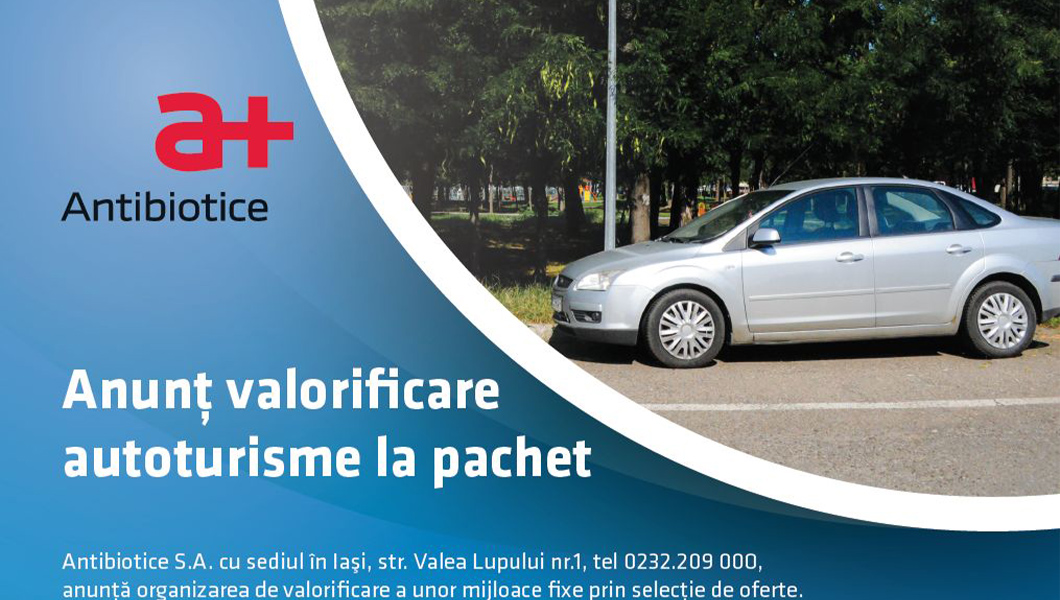 ANTIBIOTICE- Anunț valorificare autoturisme la pachet