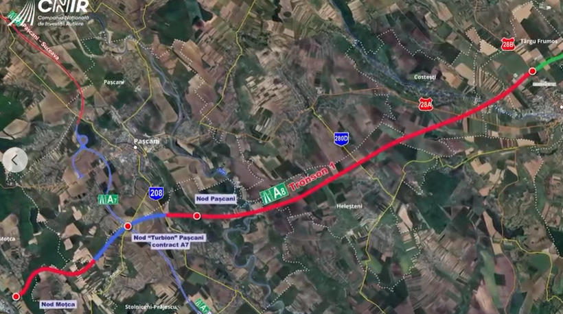O asociere de constructori din România şi Bulgaria a câştigat contractul pentru construirea primului tronson al Autostrăzii A 8 Târgu Neamţ – Iaşi – Ungheni