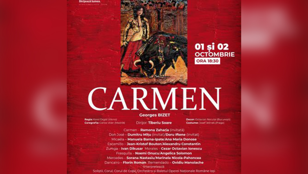 „Carmen”, de Georges Bizet, și „Giselle”, de Adolphe Adam, la Opera Iași