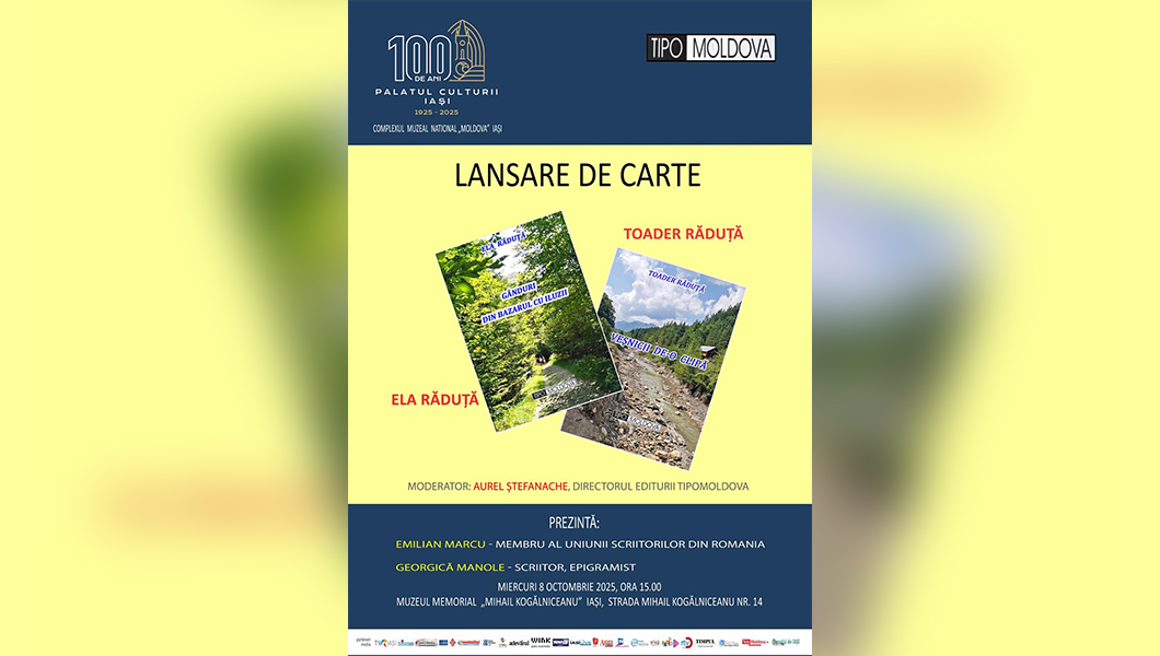 Dublă lansare de carte la Muzeul Memorial „Mihail Kogălniceanu” din Iași