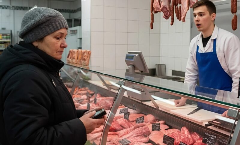 În fiecare zi, o pensionară în vârstă de 70 de ani cumpăra 40 kg de carne de la un măcelar pe care îl cunoștea