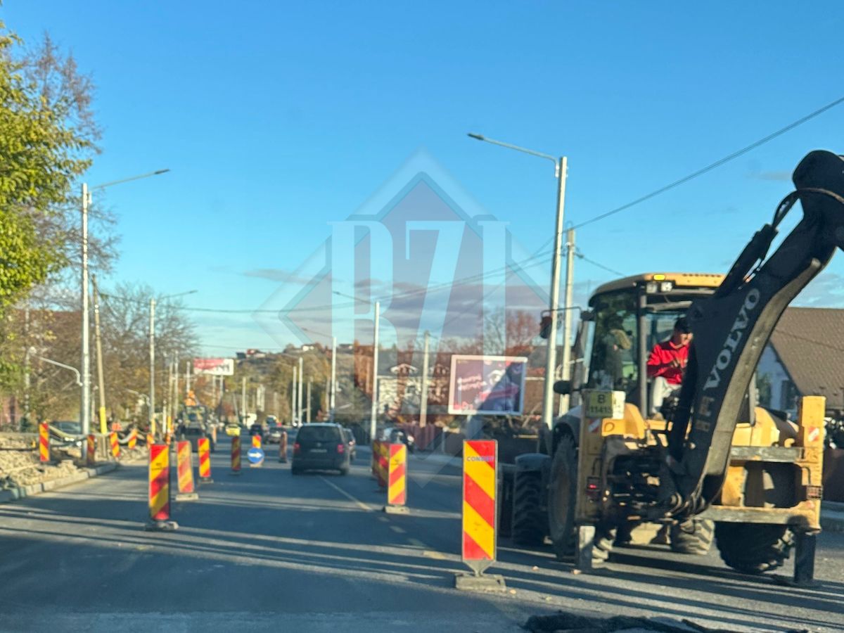 Trafic îngreunat în Iași! Lucrările din zona Bucium provoacă blocaje până la podul Socola