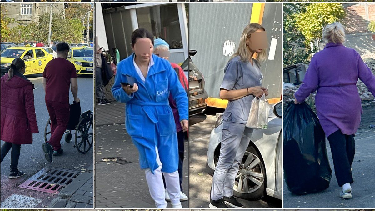 Personalul medical de la spitalele din Iași cară microbii de pe străzi în saloanele pacienților! Medicii și asistentele ies în echipament să-și cumpere cafea sau să ridice colete