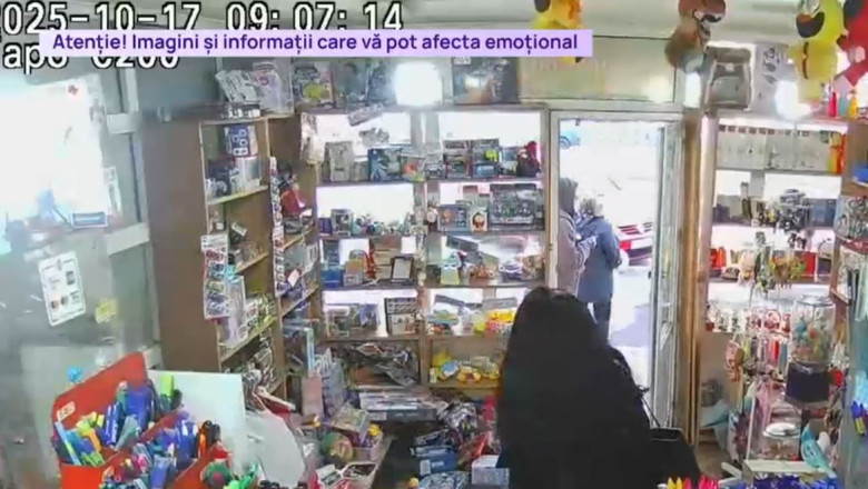 Momentul terifiant al exploziei din Rahova, surprins de camerele de supraveghere: rafturi prăbușite, pereți care se cutremură și panică generală