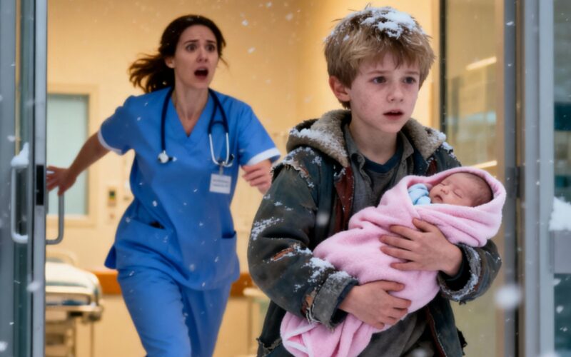 Un băiețel de doar 7 ani, plin de vânătăi, a intrat noaptea târziu în spital ținându-și strâns surioara