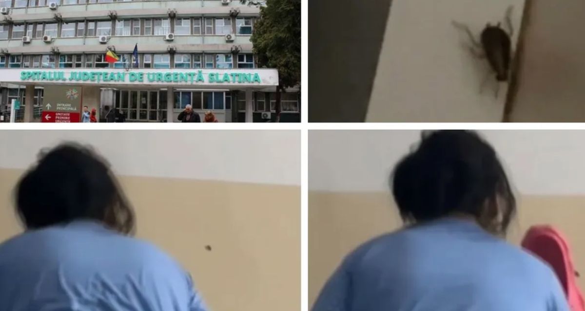 Condiții horror la spitalul din Slatina: gândaci în saloane, toalete de nefolosit! Pacienții vânează insectele cu papucul!