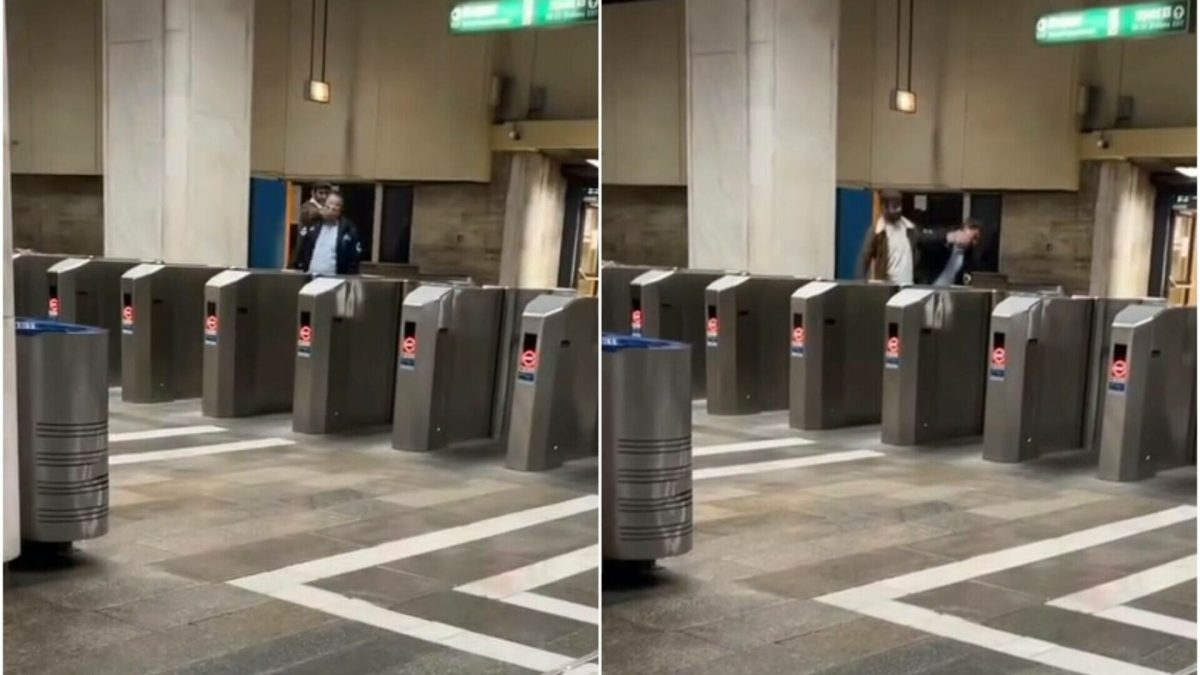Agent de pază agresat la metrou de un călător! După ce imaginile au devenit virale, Poliția Română s-a autosesizat