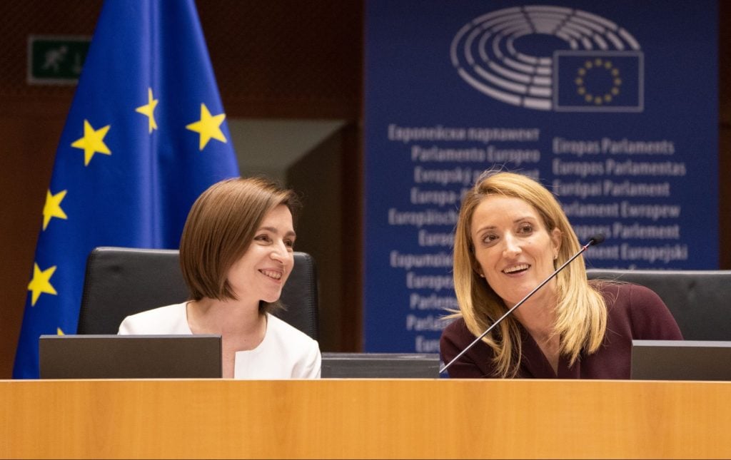 Președinta Parlamentului European, Roberta Metsola, în vizită oficială la Chișinău. Întâlniri cu Maia Sandu și Igor Grosu