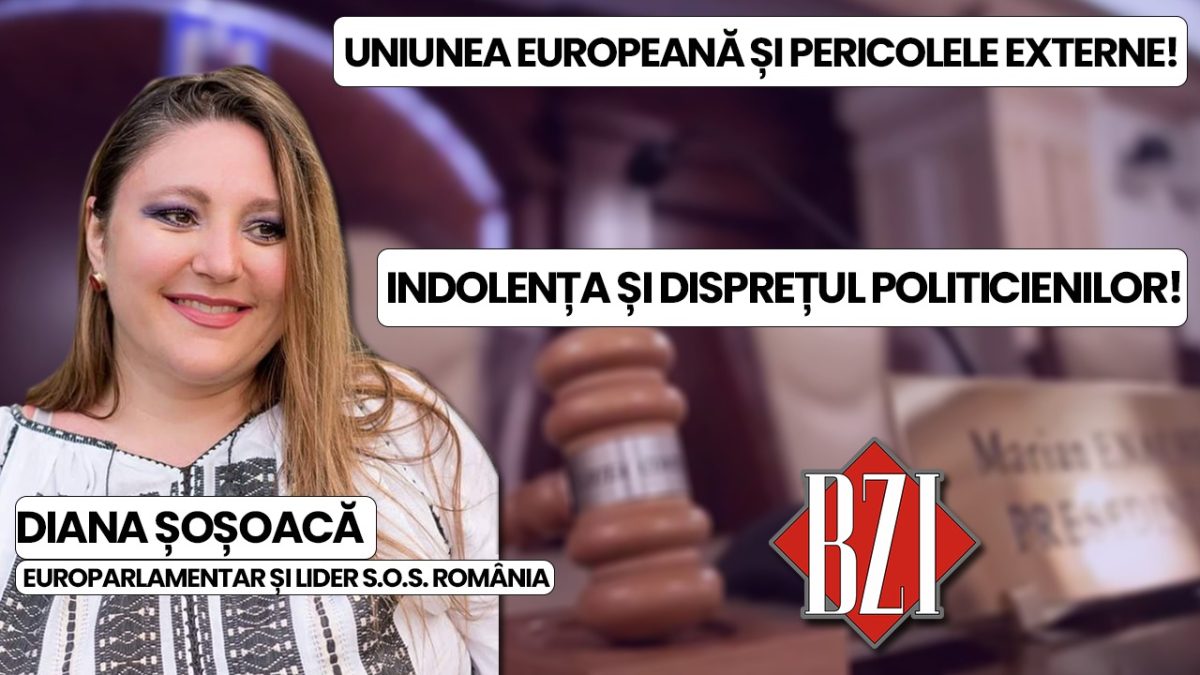 LIVE VIDEO – Studioul BZI LIVE, în direct din Parlamentul European cu invitatul special Diana Șoșoacă, europarlamentar român și liderul S.O.S. România