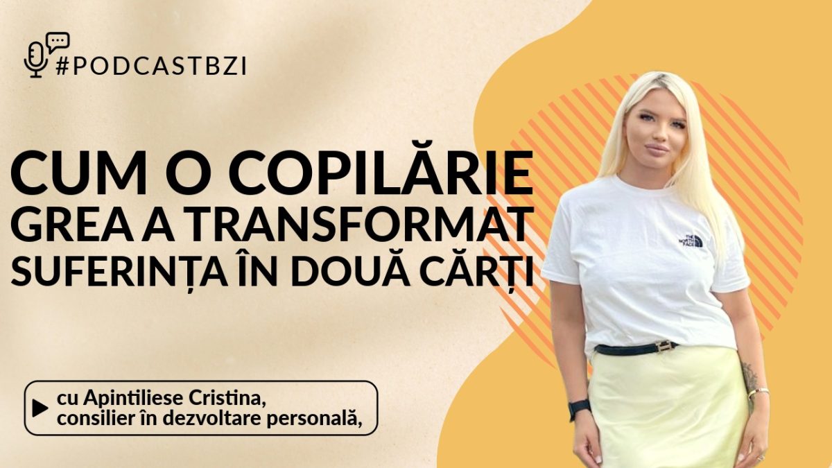LIVE VIDEO – Cristina Apintiliese, consilier în dezvoltare personală, cum o copilărie grea a transformat suferința în două cărți