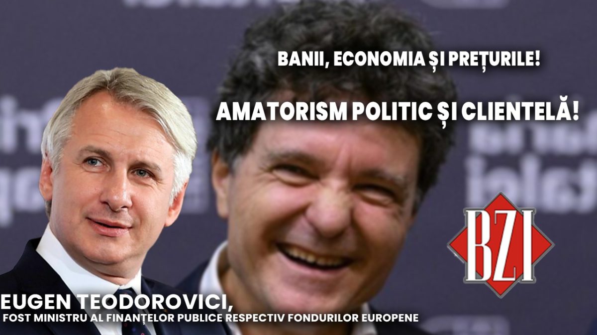 Producție media BZI LIVE cu invitatul Eugen Teodorovici, fost ministru al Finanțelor publice respectiv Fondurilor europene