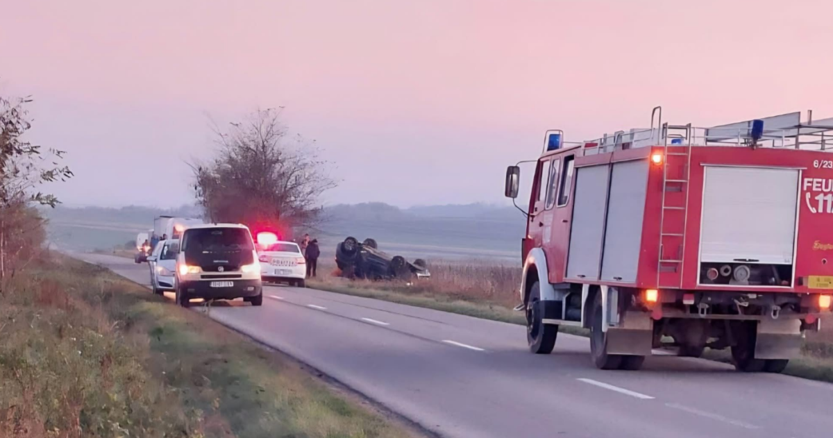 Accident rutier între localitățile Focuri și Erbiceni. Două persoane transportate la spital