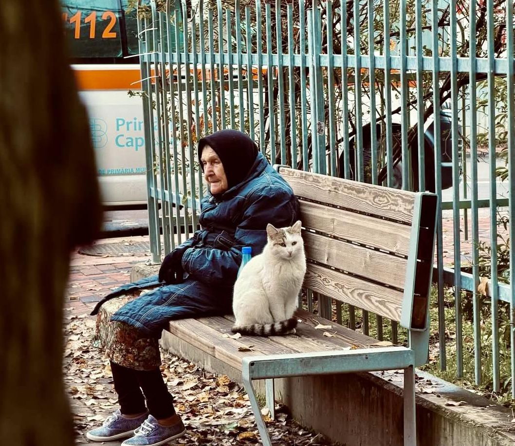 Bătrâna uitată de lume, surprinsă cu singurul suflet care n-a abandonat-o!
