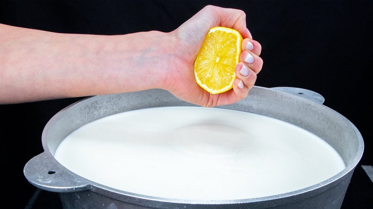 Brânză de vaci făcută în casă cu lămâie – Rețetă simplă și delicioasă, de încercat măcar o dată