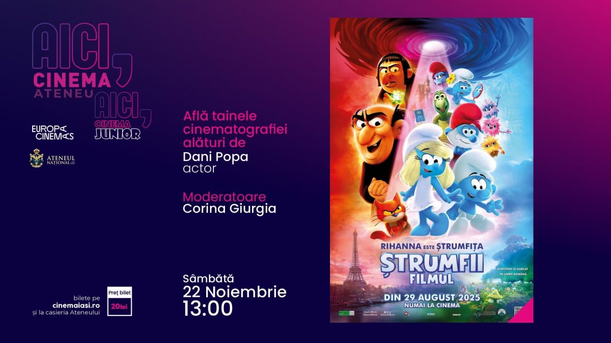 „Aici, Cinema Junior” revine la Iași – episodul #7 pentru micii cinefili